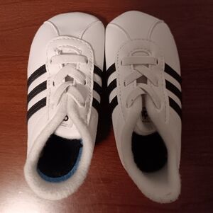 Adidas Kids Classic White and Black Sneakers
